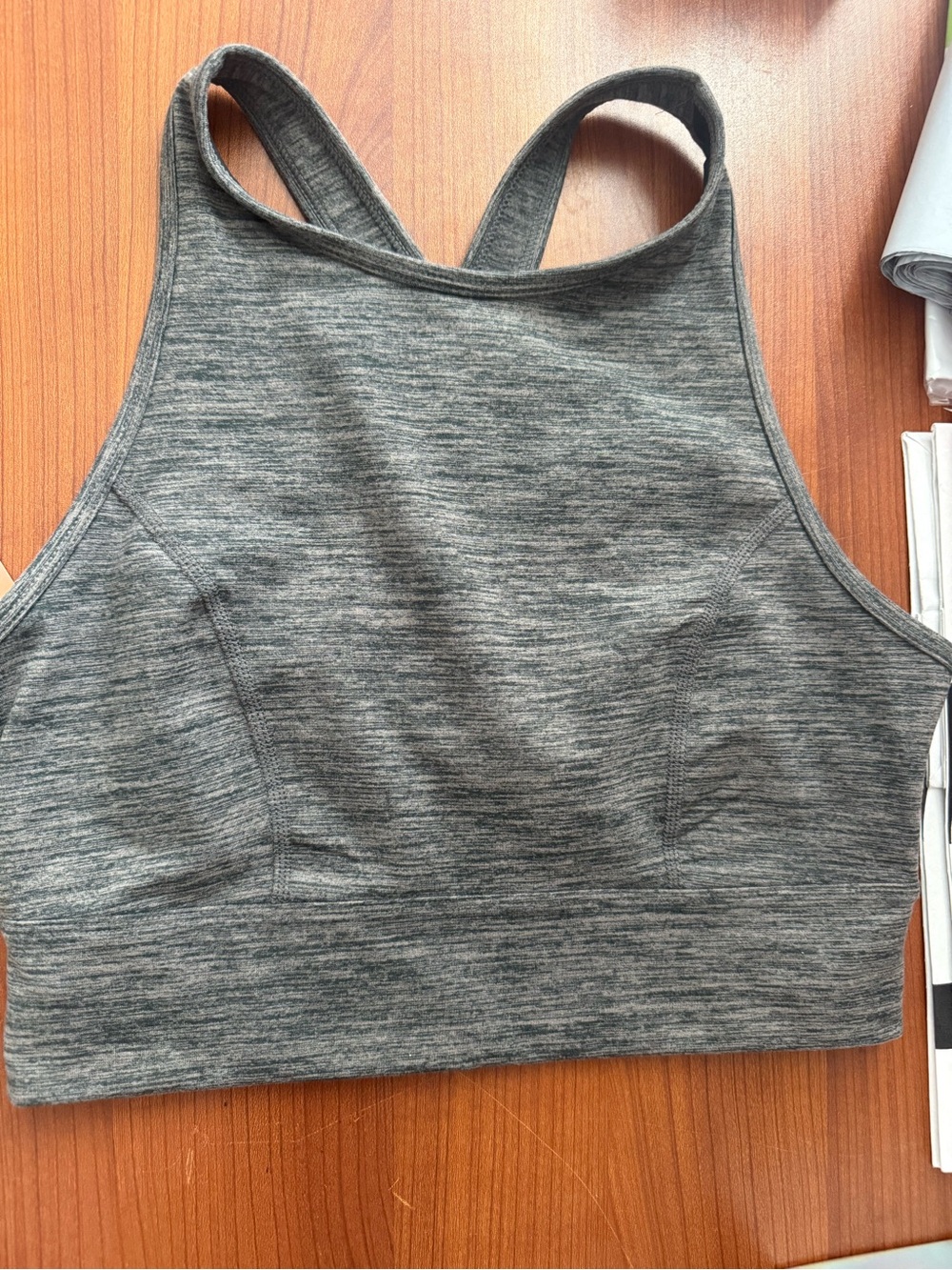 JoyLab Heathered Gray High-Neck Sports Bra
